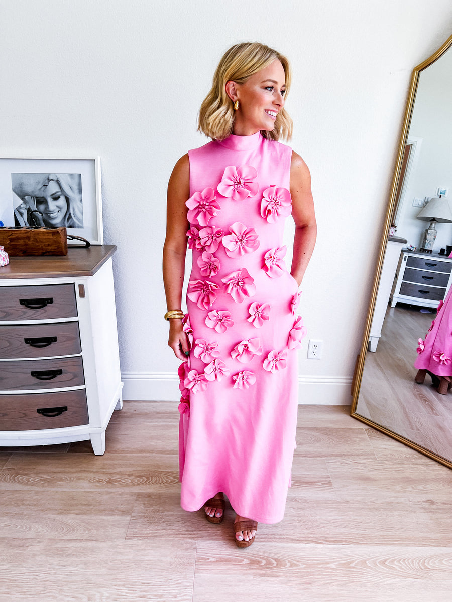Wedding Guest Dress - Bridesmaid Dress - Bride Dress- 3D Floral Applique | Shop Millie