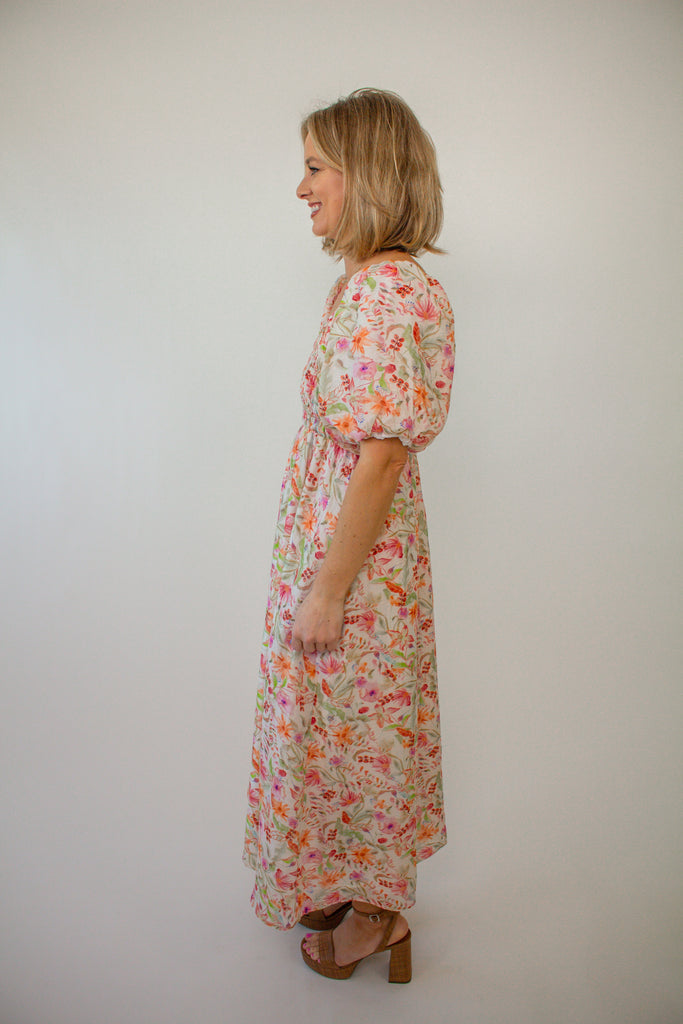 Floral-Puff-Sleeve-Smocked-Maxi-Dress