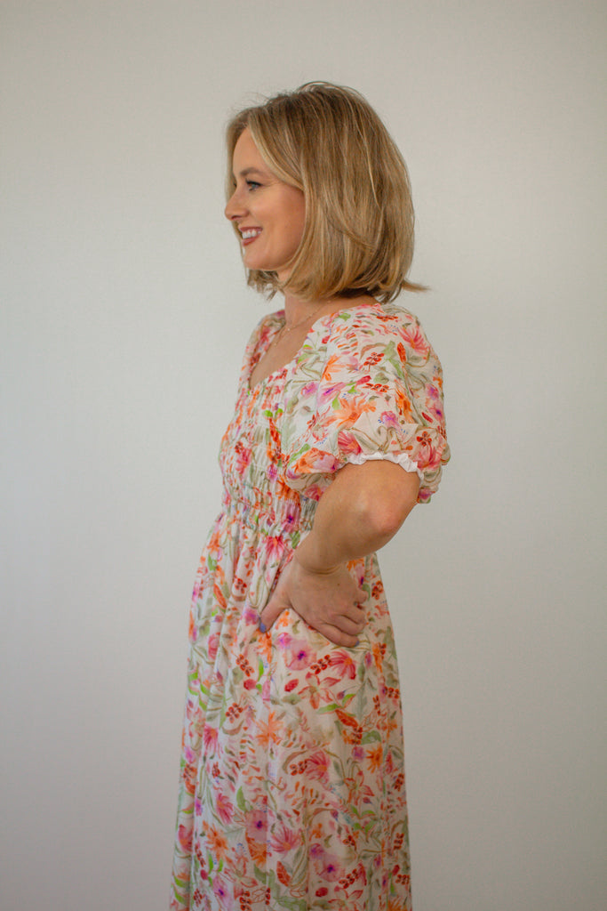 Floral-Puff-Sleeve-Smocked-Maxi-Dress