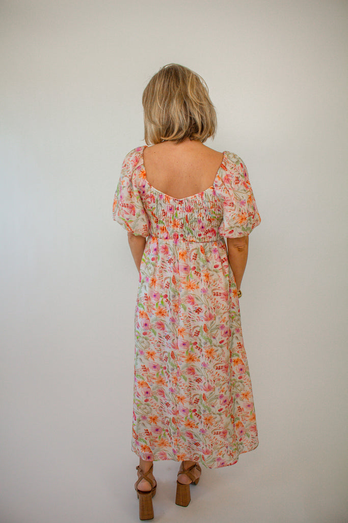 Floral-Puff-Sleeve-Smocked-Maxi-Dress