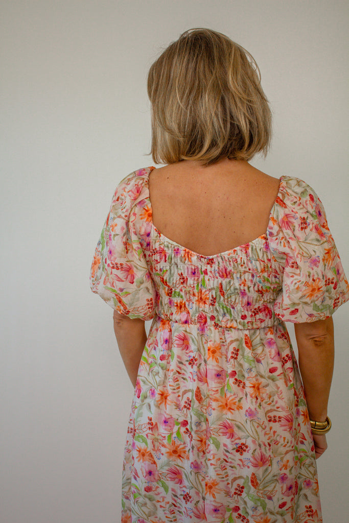 Floral-Puff-Sleeve-Smocked-Maxi-Dress